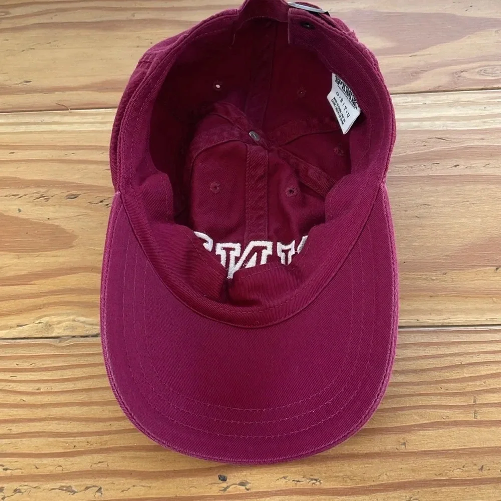Victoria's Secret PINK Burgundy Ballcap Hat One Size Adjustable Strap